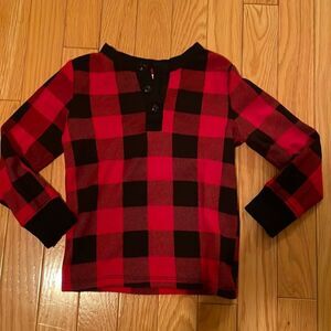 Buffalo plaid long sleeve woven shirt